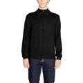 Schwarzer Viskose-Cardigan