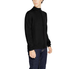 Schwarzer Viskose-Cardigan