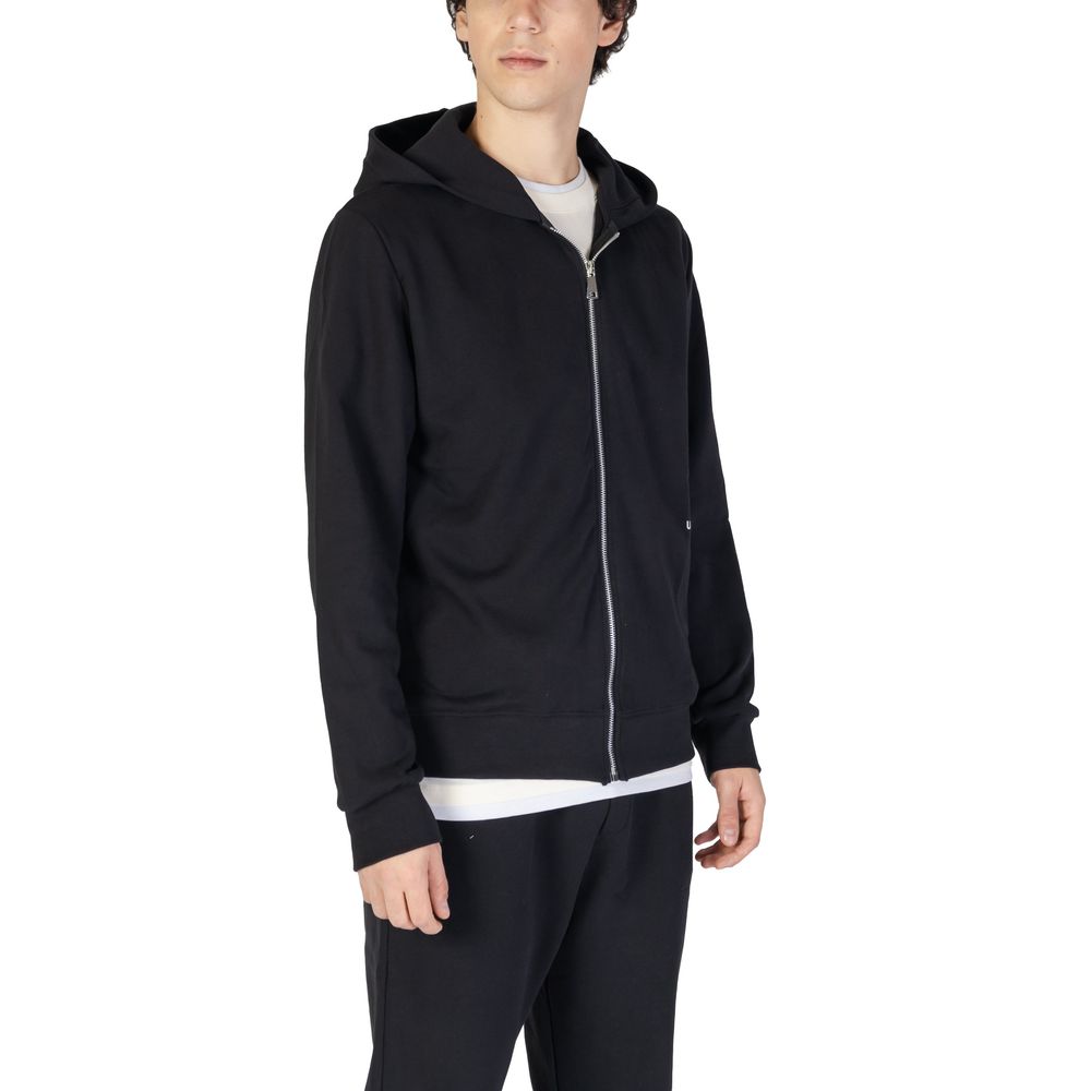 Black Cotton Hoodie