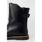 Black Leather Ankle Boots