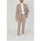 Beige Polyester Blazer