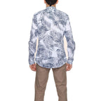 Blue Cotton Pattern Shirt