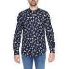 Blue Cotton Pattern Shirt