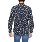 Blue Cotton Pattern Shirt