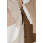 Brown Cotton Kurzarmhemd