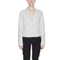 Grauer Polyester-Blazer
