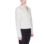 Grauer Polyester-Blazer