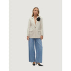 Beige Polyester Blazer