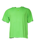 T-shirt with Green Logo, Round Neck, and Short Sleeves