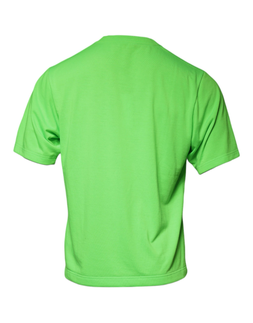 T-shirt with Green Logo, Round Neck, and Short Sleeves