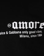 T-Shirt aus Baumwolle mit Rundhalsausschnitt und „Black Amore“-Print