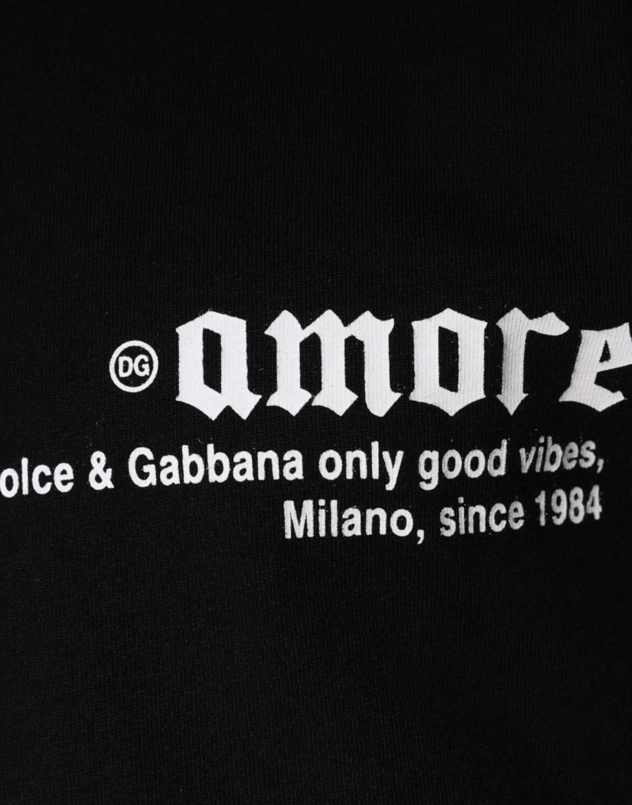 T-Shirt aus Baumwolle mit Rundhalsausschnitt und „Black Amore“-Print