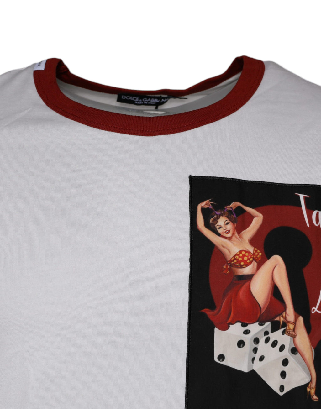 Weißes T-Shirt aus Baumwolle mit grafischem Print und Rundhalsausschnitt