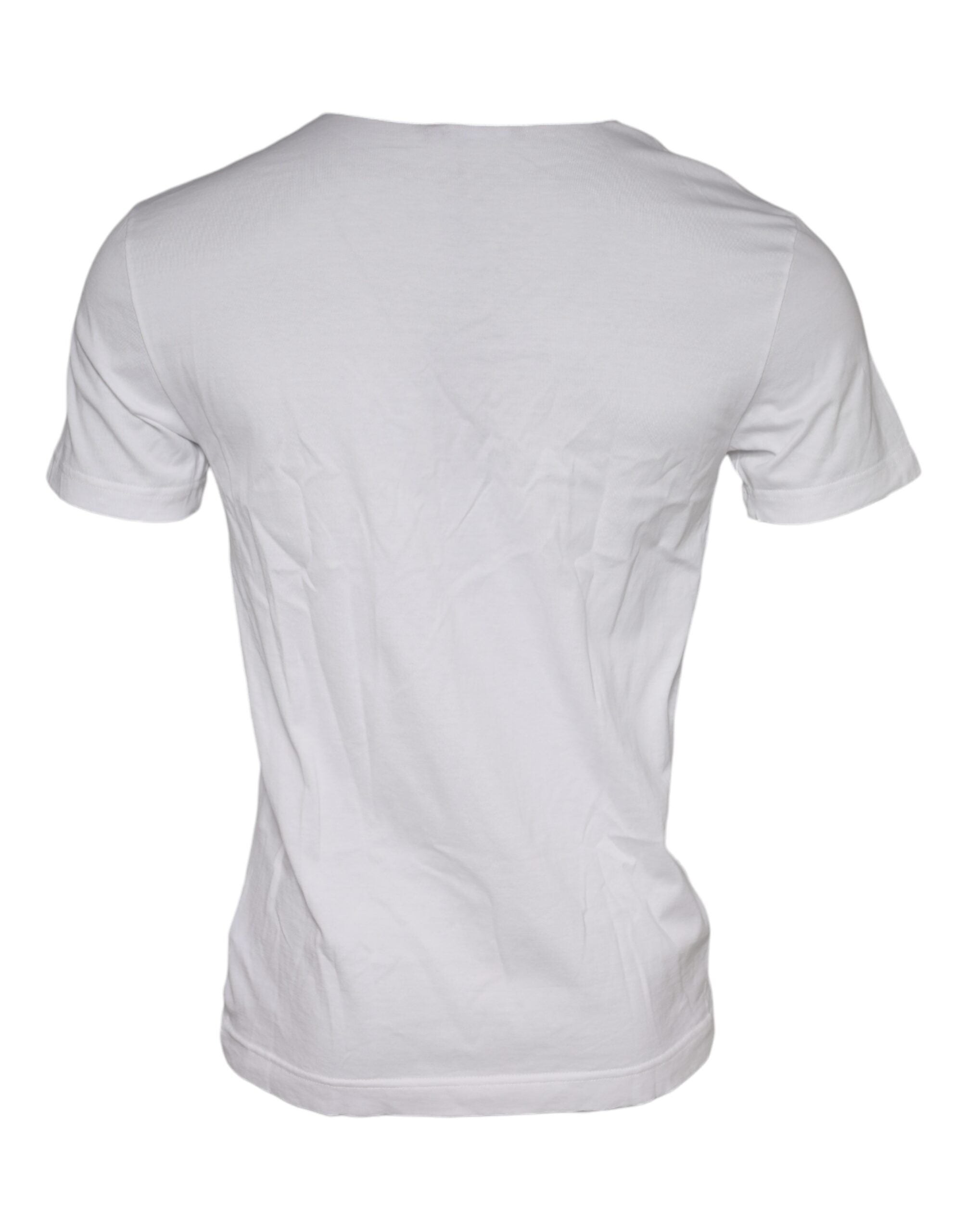 Weißes T-Shirt aus Baumwolle mit grafischem Print und Rundhalsausschnitt