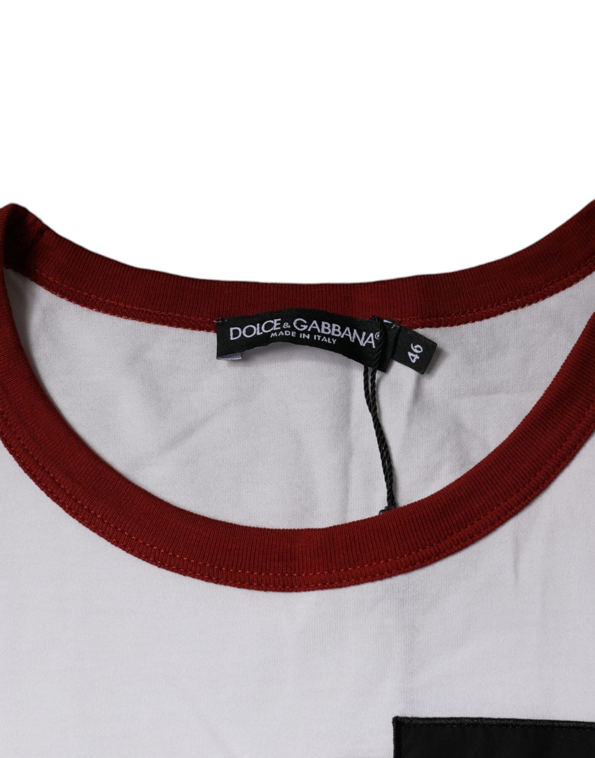 Weißes T-Shirt aus Baumwolle mit grafischem Print und Rundhalsausschnitt