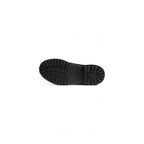 Black Recycled Leather Lace-Up Boots