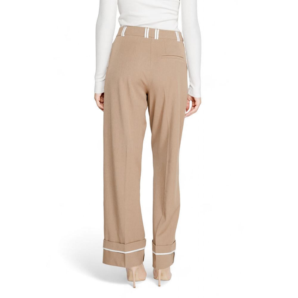 Brown Recycled Polyester Casual Pants