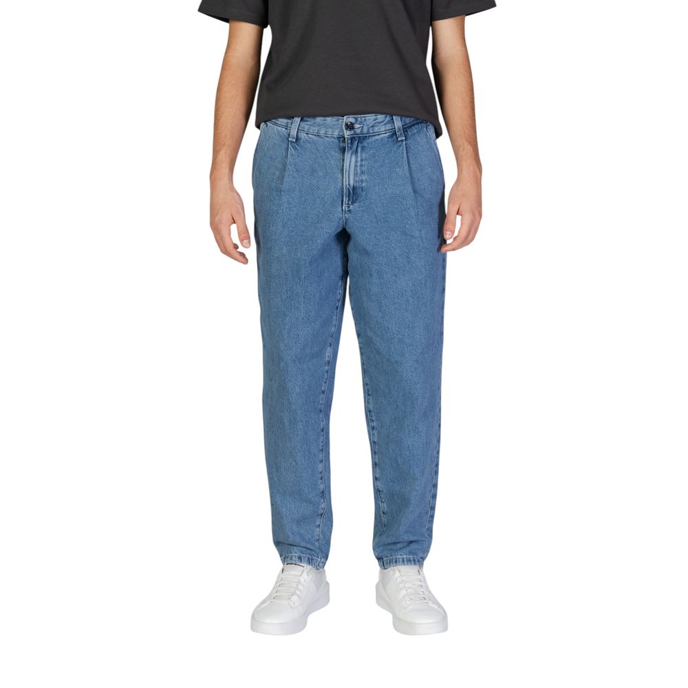 Blue Cotton Relaxed Fit Jeans