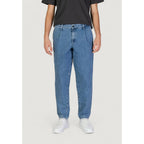 Blue Cotton Relaxed Fit Jeans