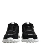 Schwarze Canvas Quad Fabric Medusa Low Top Sneaker