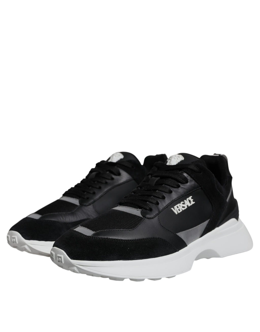 Schwarze Canvas Quad Fabric Medusa Low Top Sneaker