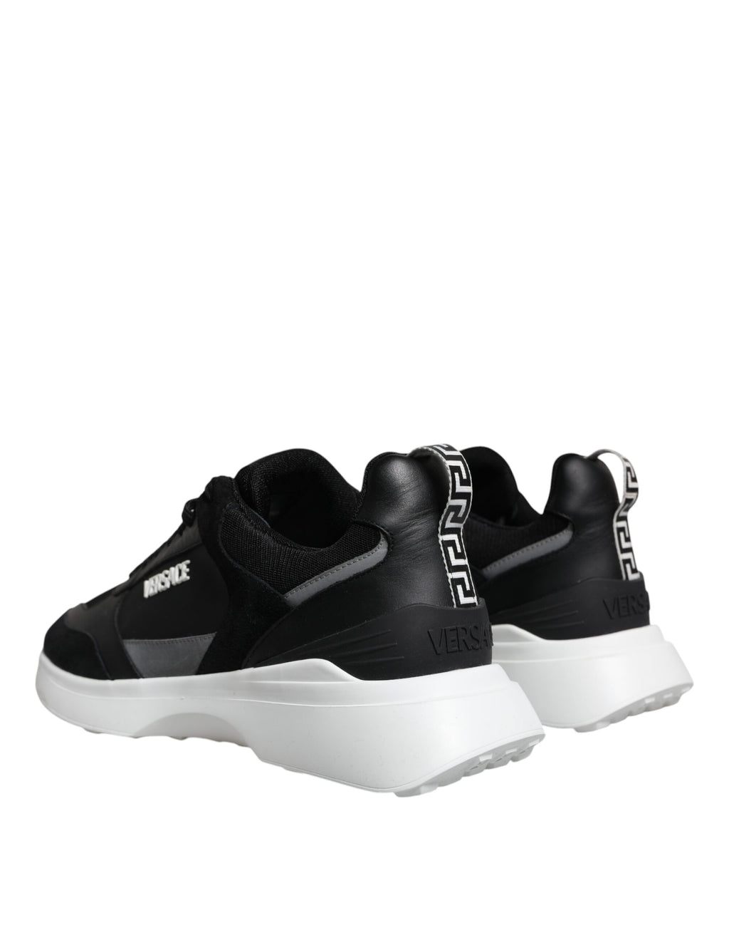 Schwarze Canvas Quad Fabric Medusa Low Top Sneaker