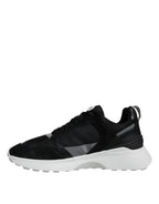 Schwarze Canvas Quad Fabric Medusa Low Top Sneaker