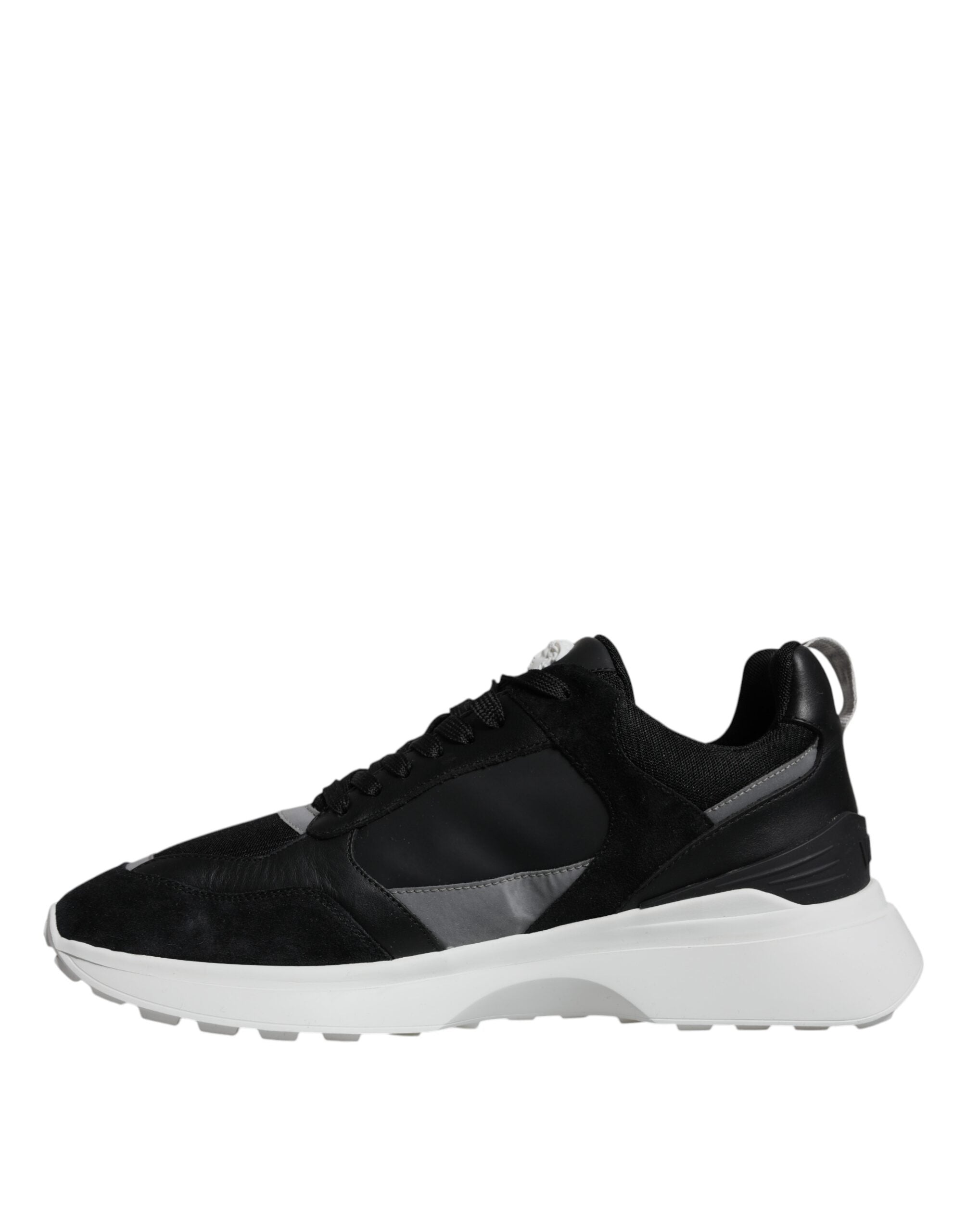 Schwarze Canvas Quad Fabric Medusa Low Top Sneaker
