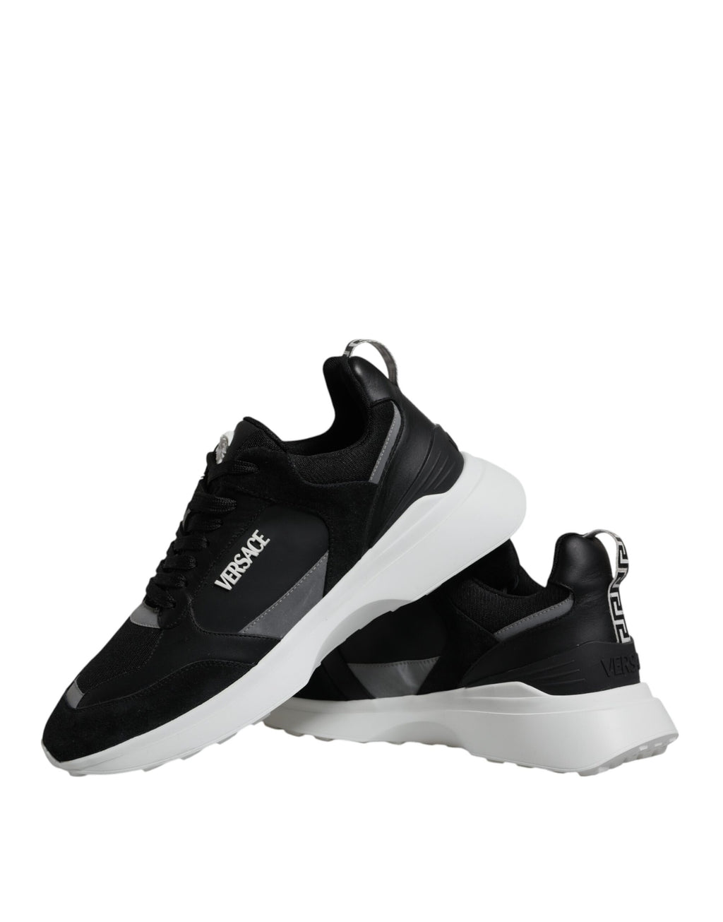 Schwarze Canvas Quad Fabric Medusa Low Top Sneaker