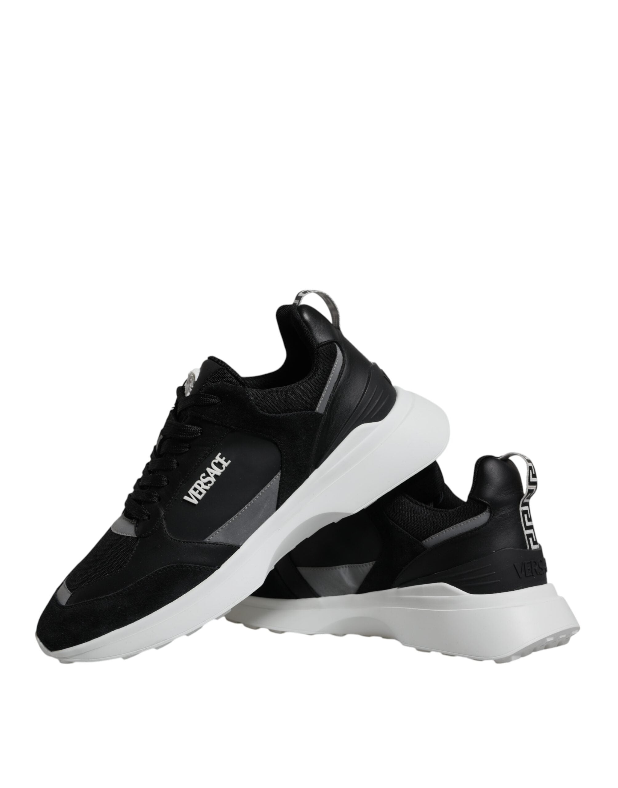 Schwarze Canvas Quad Fabric Medusa Low Top Sneaker