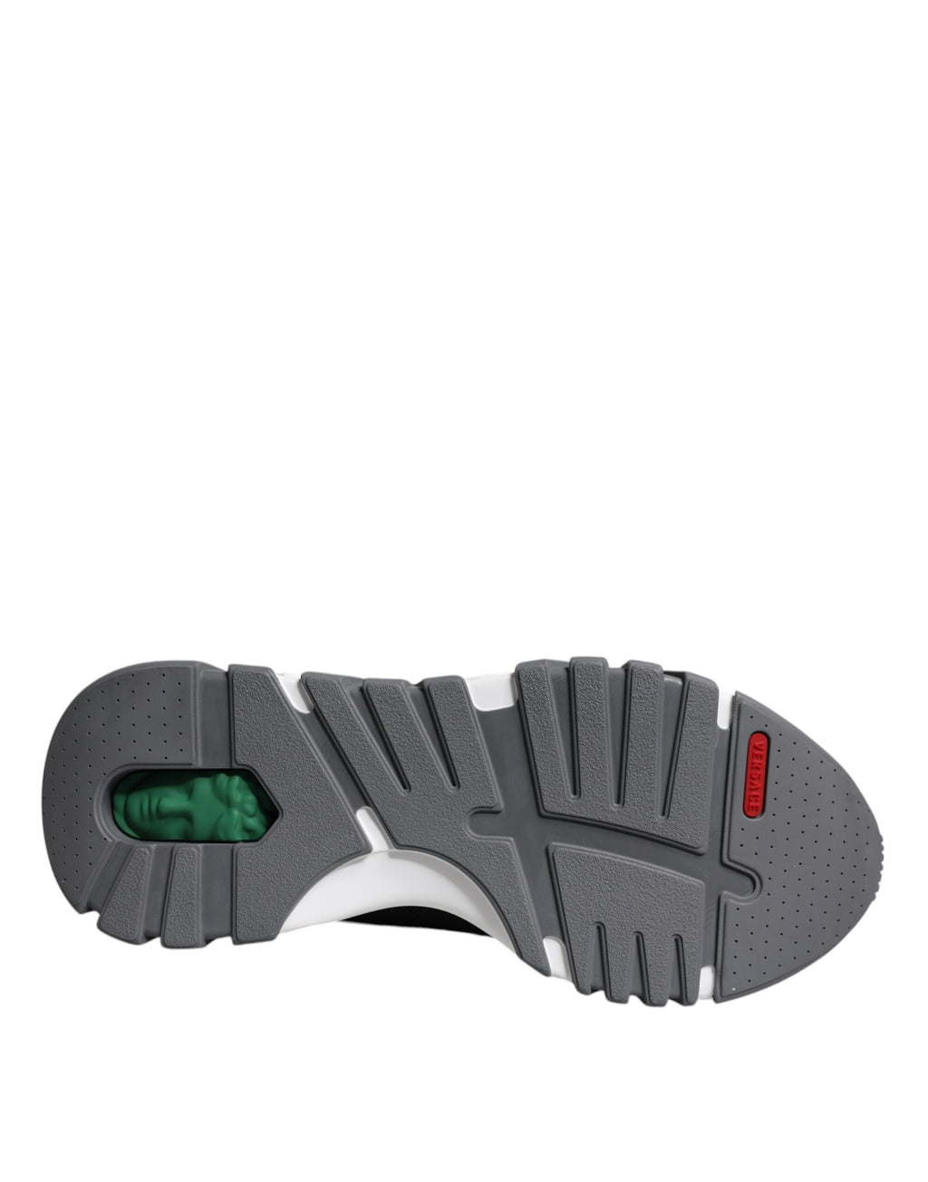 Schwarze Leder-Neopren Chunky Low Top Sneakers Squalo Schuhe
