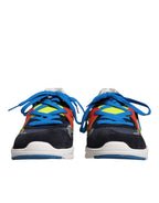 Multicolor Leder Wildleder Low Top Sneakers Schuhe