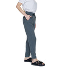 Green Viscose Casual Pants