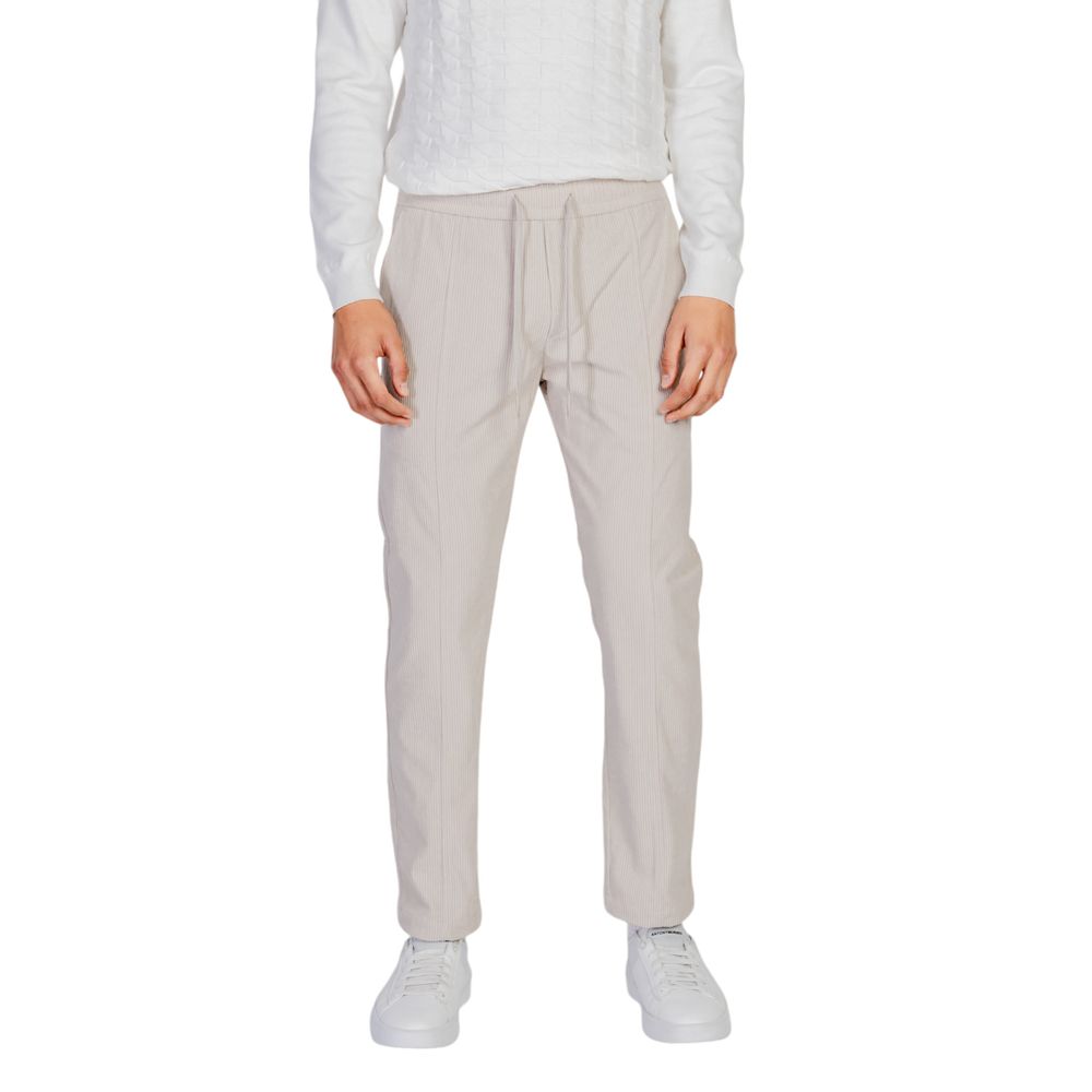 Beige Freizeithose aus Polyester