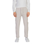 Beige Freizeithose aus Polyester