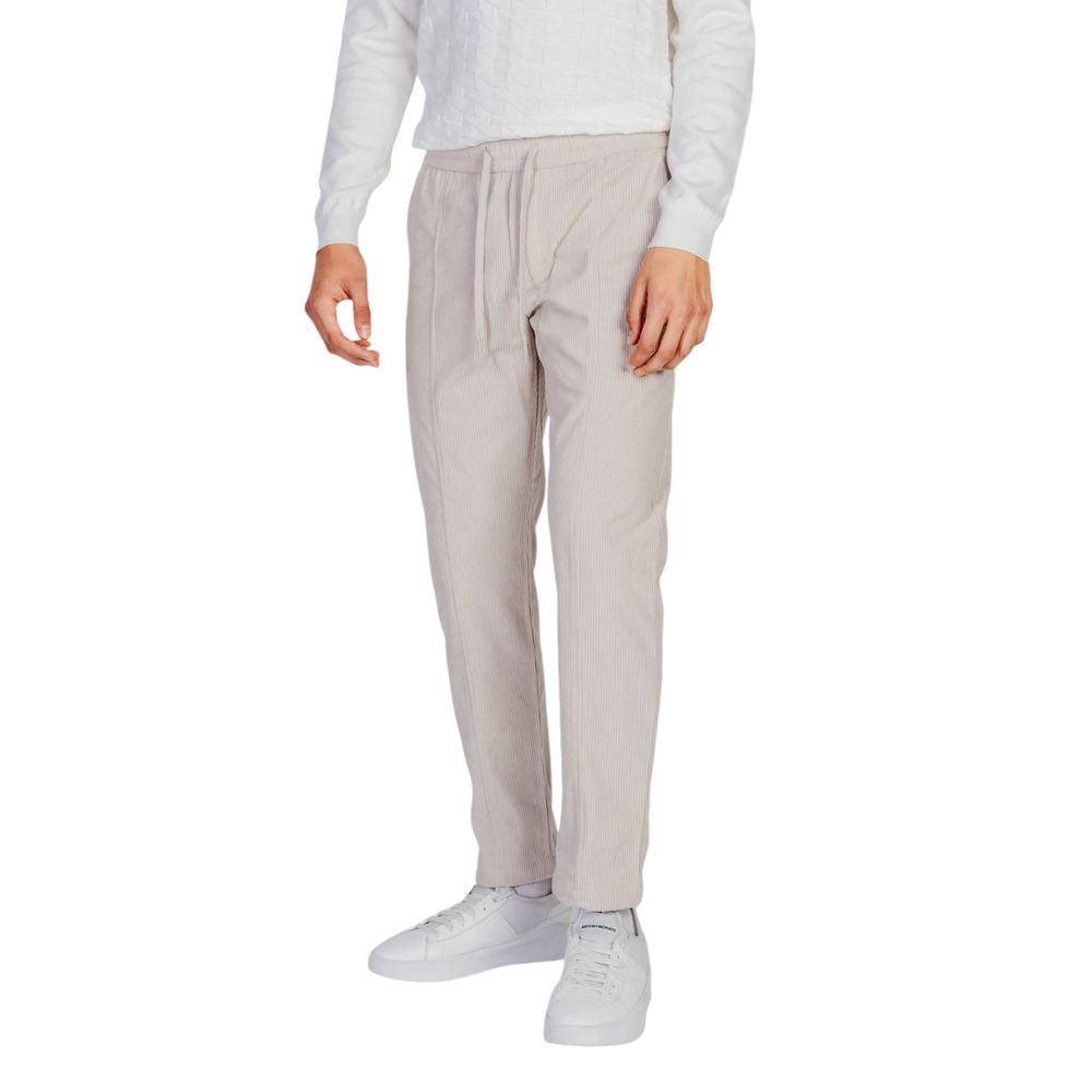 Beige Freizeithose aus Polyester