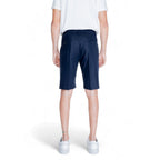Blue Linen Bermuda Shorts