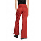 Rote Polyester-Schlaghose
