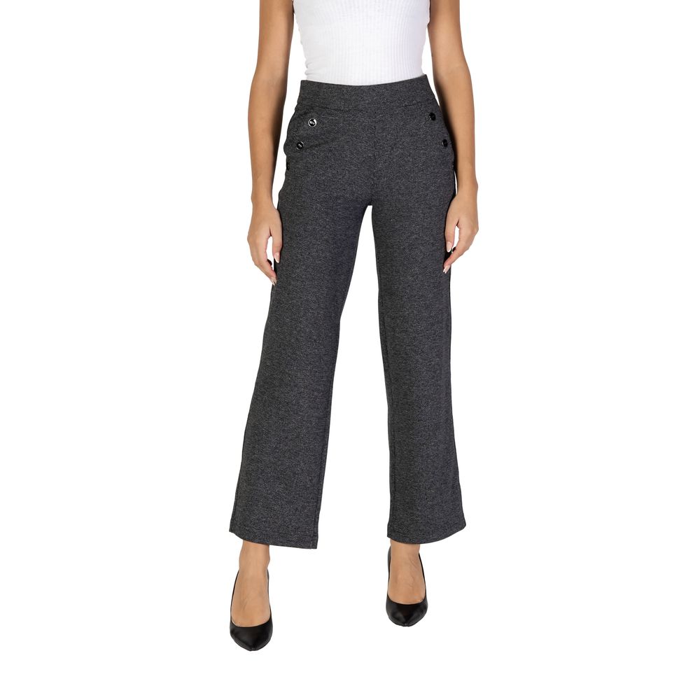 Schwarze Freizeithose aus Polyester
