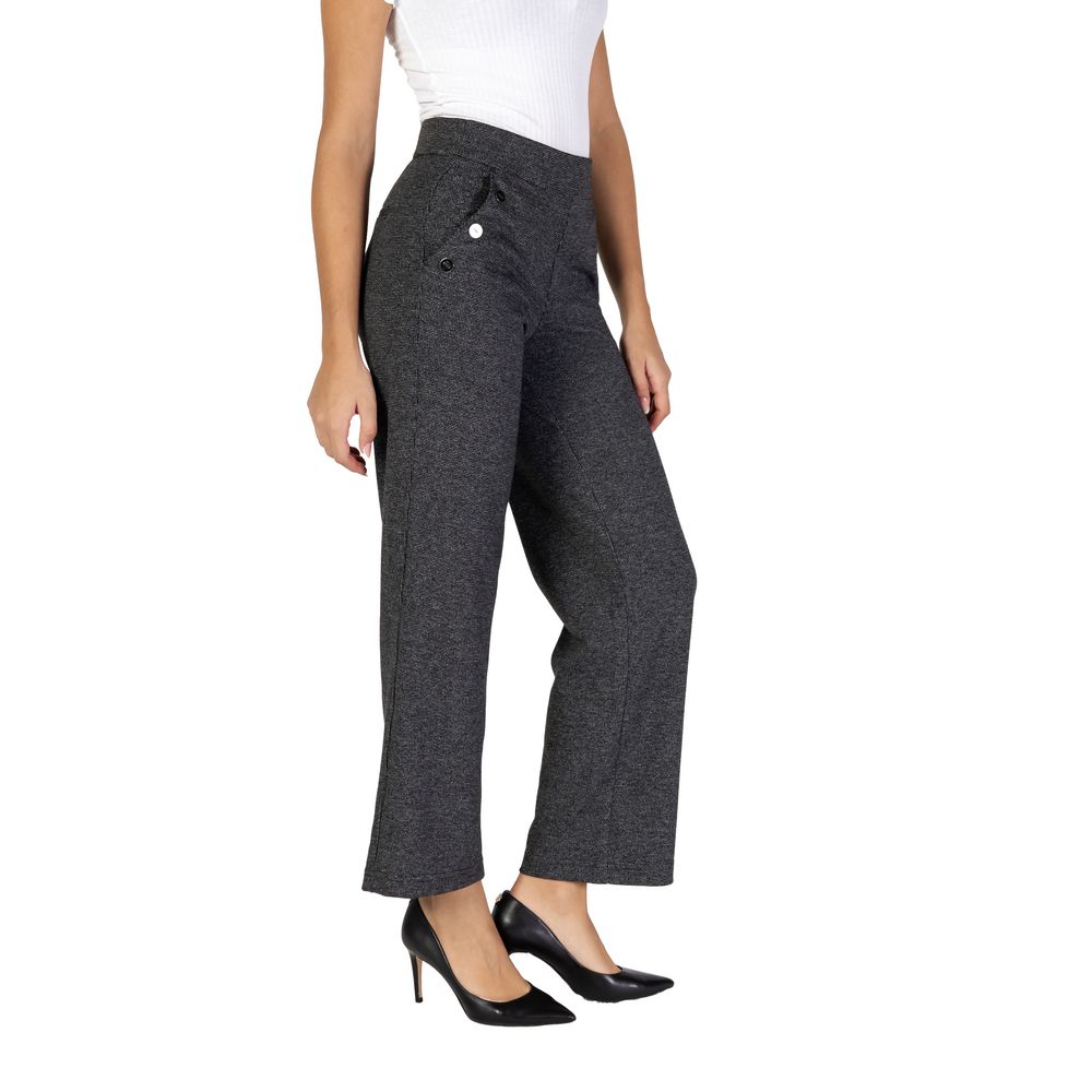 Schwarze Freizeithose aus Polyester
