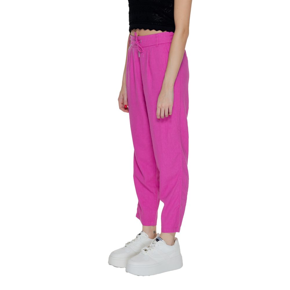Pantaloni casual in lino multicolore