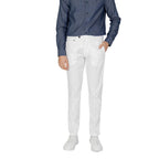 Beige Baumwoll-Skinny-Hose