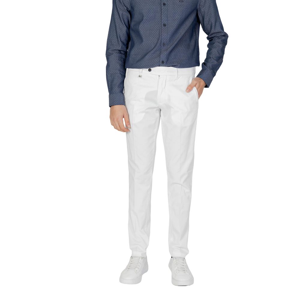Beige Baumwoll-Skinny-Hose