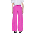 Legere Hose aus rosa Leinen
