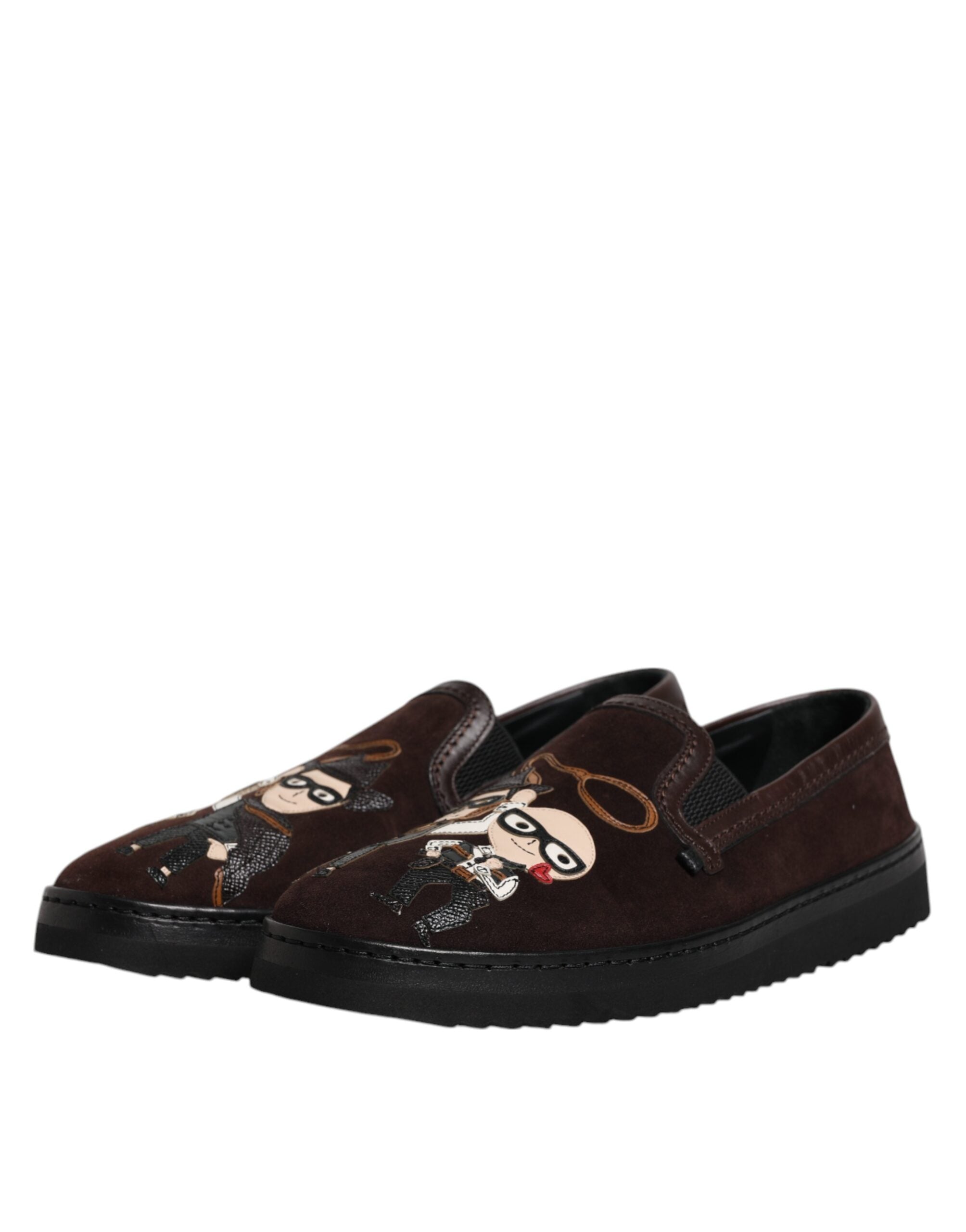 Brown Suede DG Family Slip-On Flats