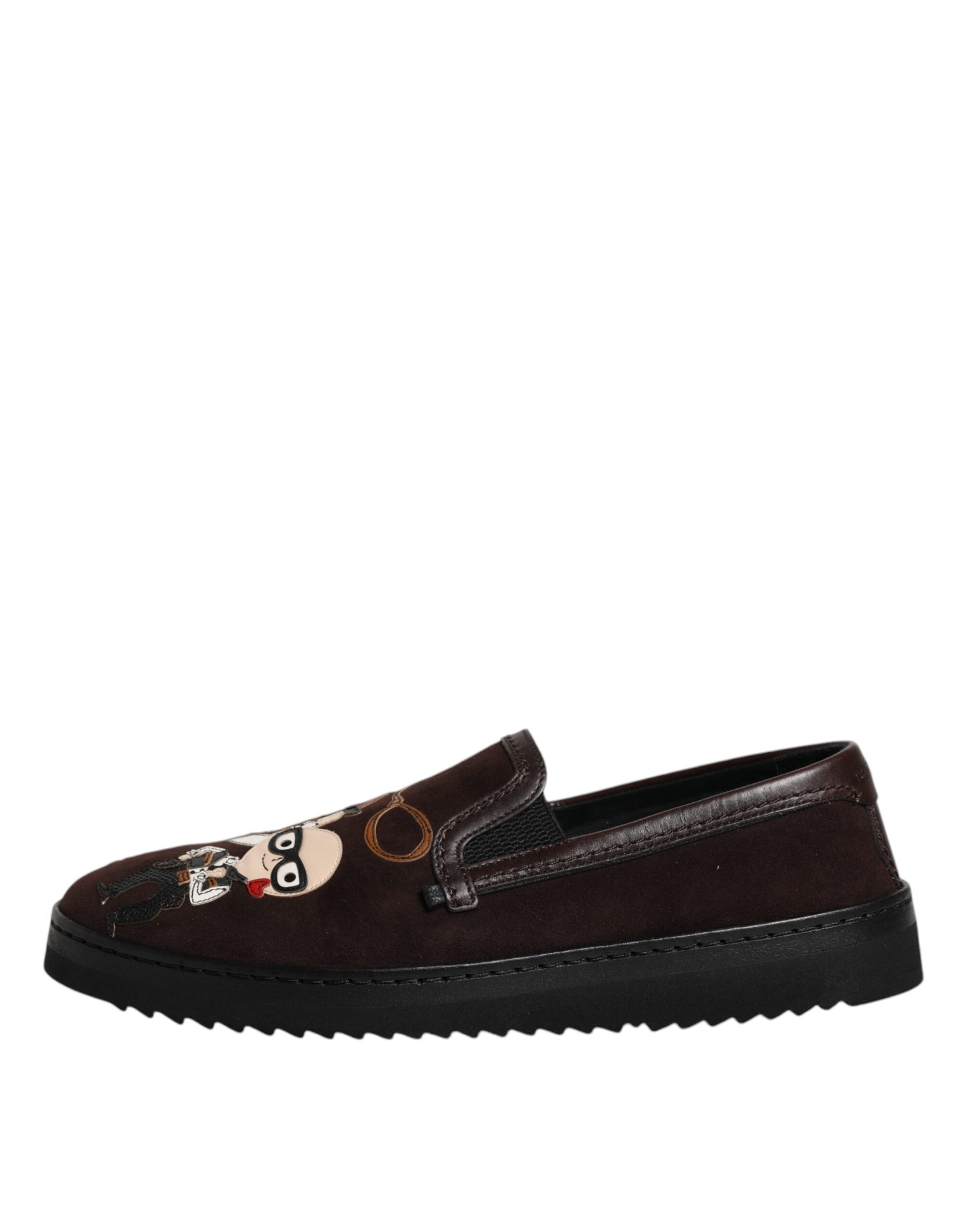 Brown Suede DG Family Slip-On Flats