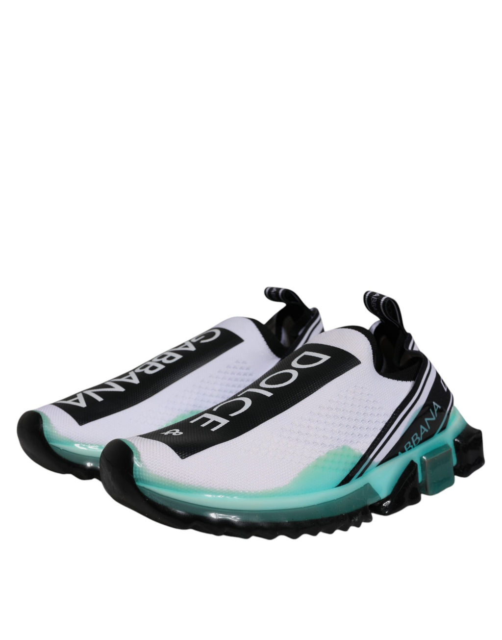 Weiße blaue Sorrento Slip-On-Sneaker