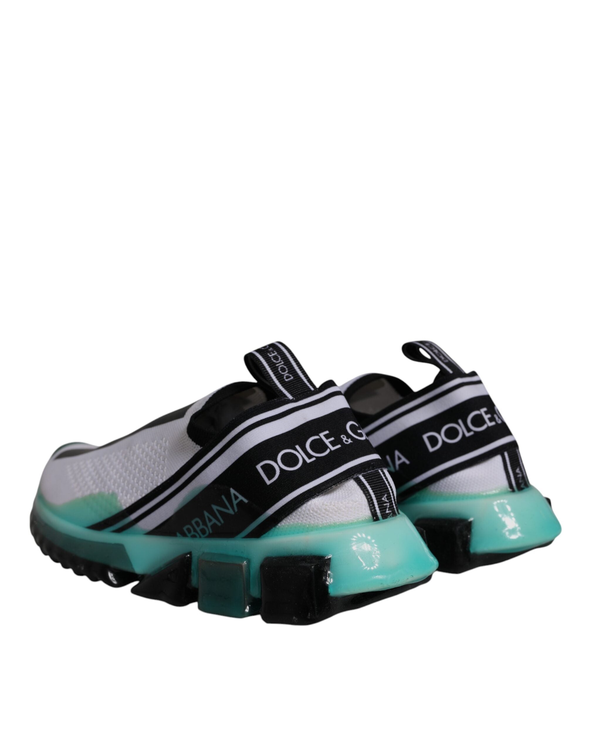 Weiße blaue Sorrento Slip-On-Sneaker
