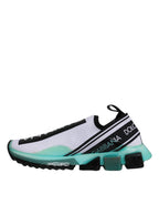 Weiße blaue Sorrento Slip-On-Sneaker