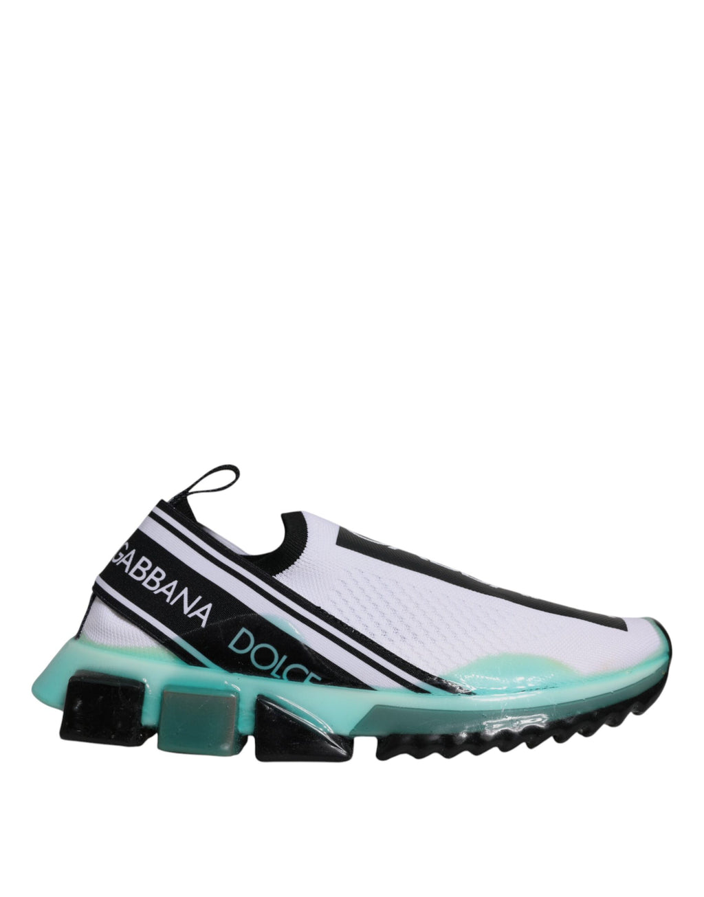 Weiße blaue Sorrento Slip-On-Sneaker